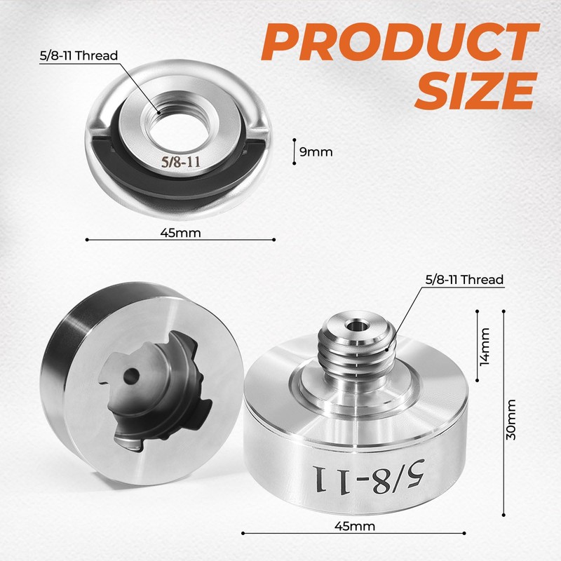 XLOCK 3PCS Quick Change Nut for 5/8''-11 Thread Angle Grinders