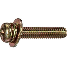 TRUSCO Y831-0412 Pan Head Embedded Screws, Chromate, P-3 M4 x 12, Pack of 20, Small Quantity