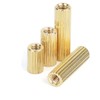 MACHSWON 10 PCS Round Knurled Hollow Copper Column M2*12mm Brass