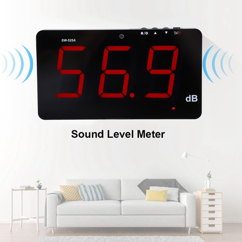 9.6 Inch LCD Digital Sound Level Meter Wall Hanging 30~130dB