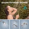Aolemi Outdoor Shower Kit Fixtures Faucet System Double Handle Exposed