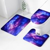 AAtter 4 Piece Galaxy Shower Curtain Set Space Universe Starry