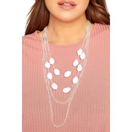 Yours - Beaded Layered Necklace - Women's - Plus Size Curve