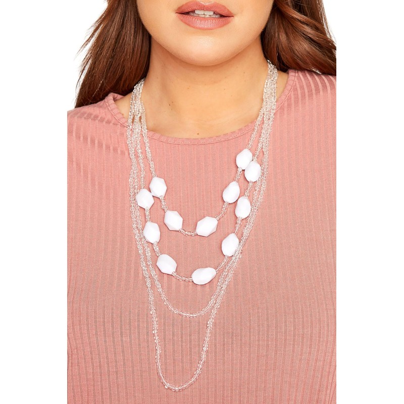 Yours - Beaded Layered Necklace - Women's - Plus Size