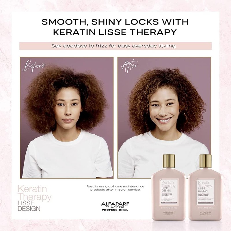 AlfaParf Keratin Therapy Smooth Design Care Set - Shampoo +