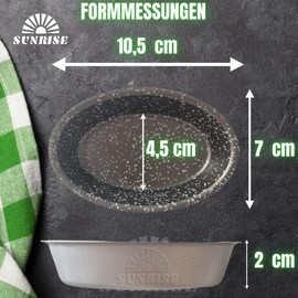 Sunrise Baking Moulds for Leccesi Pasticciotto Leccese Aluminium Baking Mould with Non-Stick Coating in Stone Look 100% Made in Italy Size 10.5 x 7 cm (6)