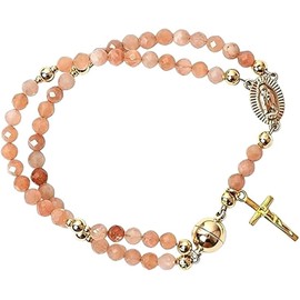 Toar Xdhc Grace & Faith Rosary Bracelet for women Beads Cross Charm Link Chain Rosary Bracelet
