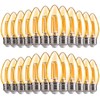FLSNT 40W Equivalent LED Chandelier Light Bulbs, Dimmable Amber LED