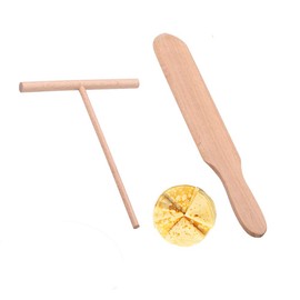 Handmade Crepe Pancakes Dragonfly Crepe Spreader Maker DIY Kitchen Tools Hot Plate for Wood Crepe (M)