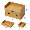 MEEDEN Bamboo Desk Organizer with Drawers: Desktop Storage Container with