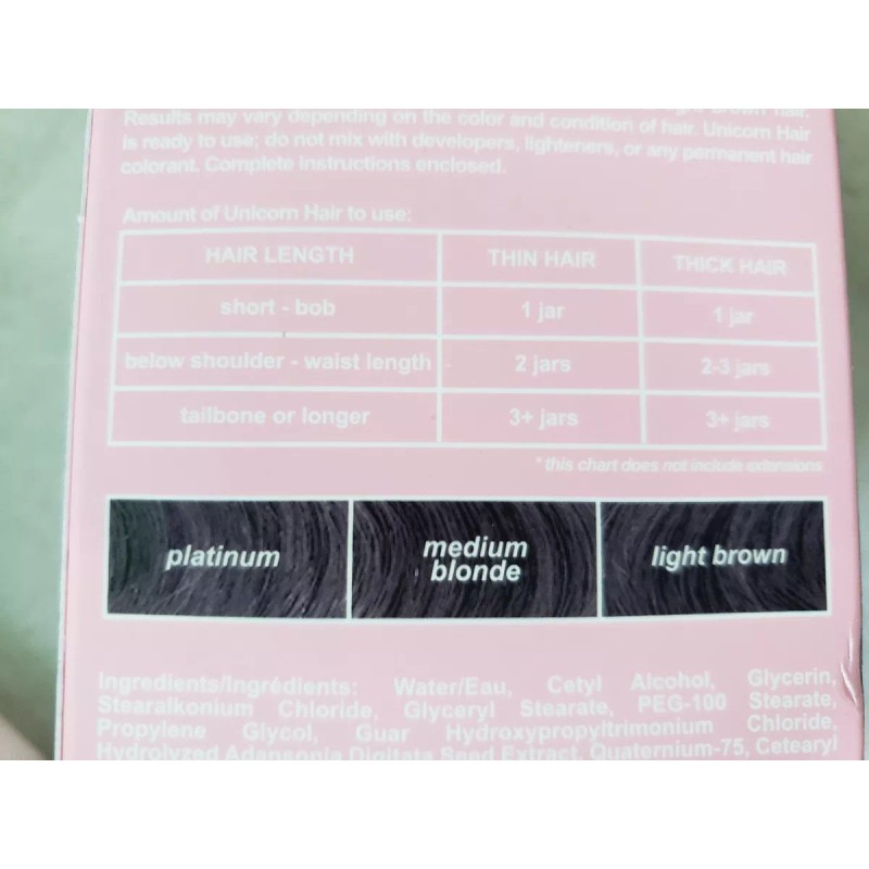 Unicorn Tinte Fantasía Negro Charcoal Unicorn 200ml. Importado