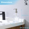 Fonveth Clear Glass Soap Dispenser with Brushed Nickel Pump, 10