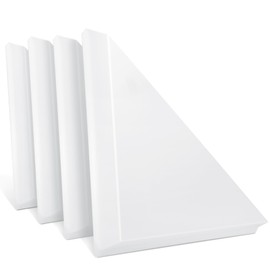 4 Pack Corner Air Diverter (Triangle), Ceiling Air Diverter for 2'x2' Ceiling Air Diffuser, Easy Snap-in Installation, White Plastic, Ideal for Homes & Offices