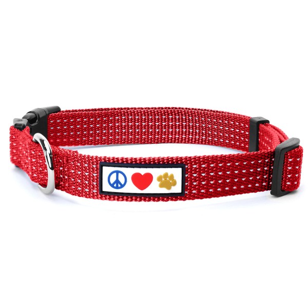 Pawtitas Reflective Dog Collar - Adjustable, Large Dog & Puppy