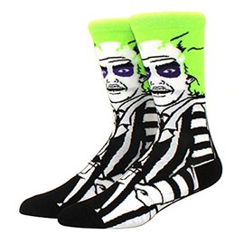 Beetle Juice Character Themed Crew Socks