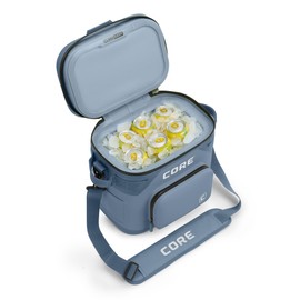 CORE Magnetic Leak Proof 12 Can Soft Cooler with Waterproof ZipperInsulated Bag Portable Ice Chest Box | Best Soft Cooler for Food & Beverages for Tailgating, Car Camping, and Family Beach Picnics