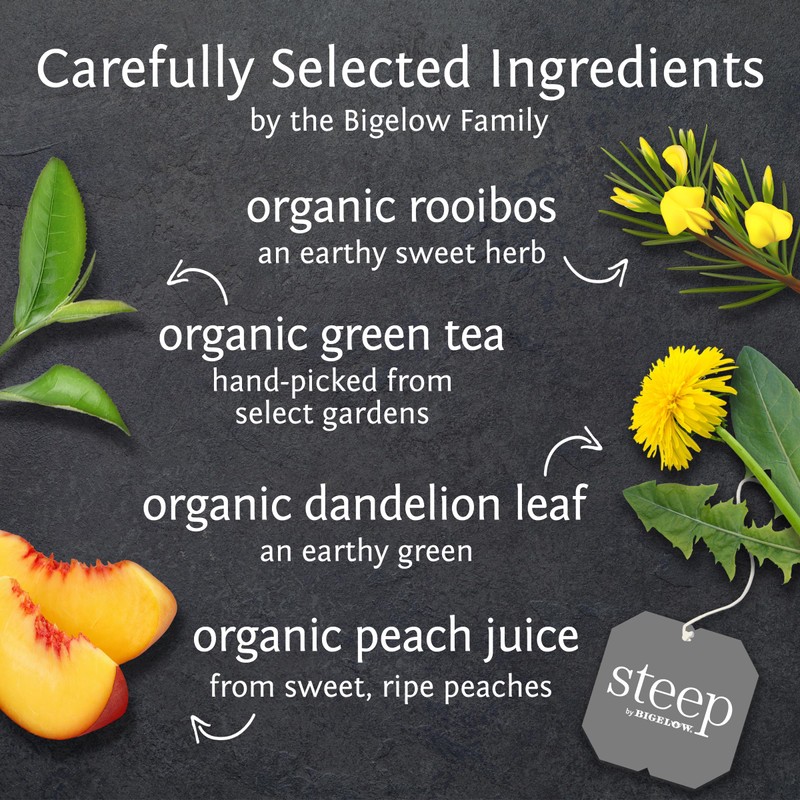 steep by Bigelow Organic Dandelion and Peach with Rooibos and
