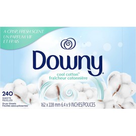 Downy Dryer Sheets Laundry Fabric Softener, Cool Cotton, 240 Count, Packaging may vary