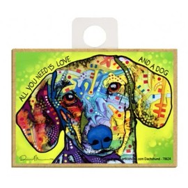 All You Need Is Love And A Dog Dachshund Pop Art Fridge Magnet NEW 2.5x3.5 A58