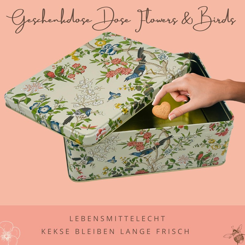 MediMuc Sanderson Gift Tin with Lovingly Designed Rectangular Storage Tin