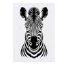 'Zebra Face' Temporary Tattoo - Water Resistant, Skin-Safe, Non-Toxic Transfer