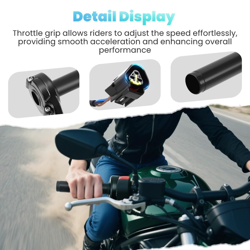 Throttle Grips Handlebar Assy, Electric Motorcycle Throttle Handle, Motorbike Accelerator