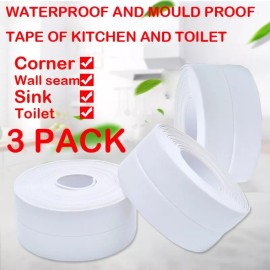 Unbranded 3PCS Caulk Tape Waterproof Self Adhesive for Bathroom Caulking Tape Shower Caulk - Only1PCS*Towel