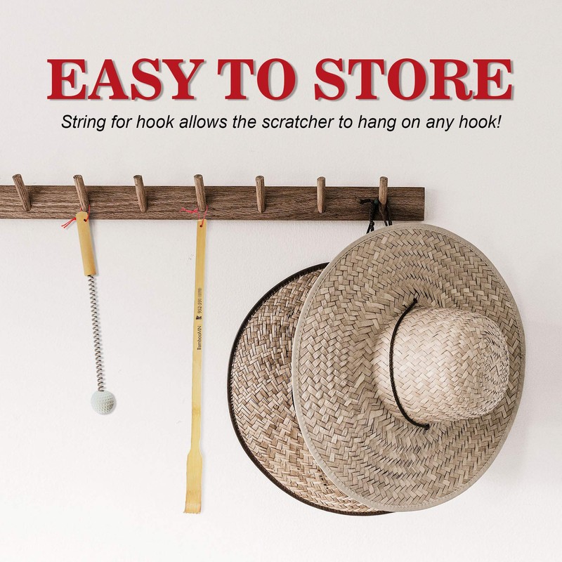 Bamboo Back Scratcher 1x Metal Bonger & Travel Size -
