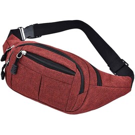 FATASH Waterproof Bumbag with 4 Zip Pockets Adjustable Strap Waist Fanny Pack | Phone, Wallet, Passport Holder | Lightweight Sling for Hiking, Running, Gym | Crossbody Bag for Men & Women