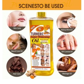 Turmeric Oil Super Whitening Face & Body Moisturizer Nourishing Anti-aging Correct Spots Wrinkle Skincare Essential oil 1000ML/35.19
