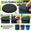 Drawstring Mesh Rain Barrel Cover for Outdoor Water Storage –