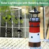 WDLFCGC Solar Powered Lighthouse - 12" Tall Solar Lighthouse with