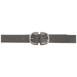 fashionchimp Basic Women's Belt Made of 100% Genuine Leather, Leather Belt with Elegant Double Buckle, Width Approx. 3.3 cm, Made in Germany, marine montana