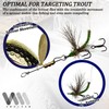 VMSIXVM Trout Lures Rooster Bait Tail Fishing Lures, Brass Fishing