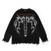 Retro Fairy Grunge Aesthetic Sweater Women Goth Punk Harajuku Tops