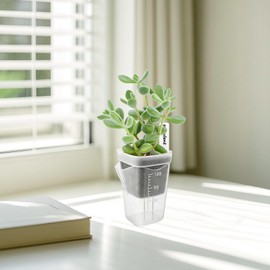 15 Pack 2" Self Watering Pots for Indoor Plants,Mini Clear Plastic Planters with Water Level Indicator & Drainage Holes for Alocasia Propagation, African Violets, Seedlings, Cuttings and Succulents