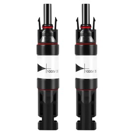 Nudiuhis Solar Plug with Diode Waterproof PV Plug DC1000V 20A IP67 PPO Plug Socket (5) Pack of 5
