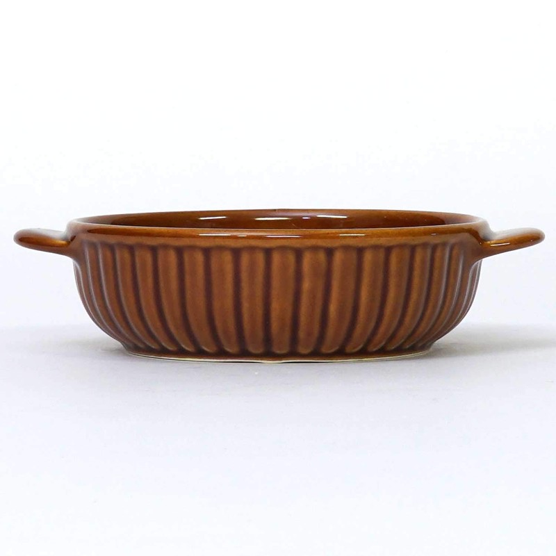 Maruyoshitouki M4783 Gratin Dish, Brown, S, Tensuji Round