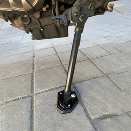 ZEXDDI Compatible With 2025 YZF R7 YZF-R7 YZFR7 2021 2022 2023 2024 2025 R7 Accessories CNC Motorcycle Kickstand Pad Foot Side Stand Extension Support Plate (Blue)