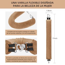 Tubos para Cabello Sin Calor: Kit de 3 Piezas con Gorro de Satín para Dormir, Bufanda de Seda Suave y Rizadores Sin Daño - Rizos Naturales, Ondas Sin 