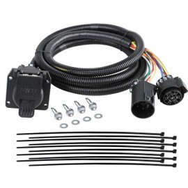 Oyviny RV 7 Way Trailer Wiring Extension for 5th-Wheel and Gooseneck Trailers, Compatibel with Chevy Silverado/Dodge Ram/Ford/GMC Sierra/Nissan Titan/Ram 7.5 Foot
