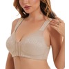 HACI Women's Front Closure Full Coverage Back Support Posture Bra