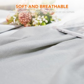 Mia&Coco Polar Fleece Throw 120x150cm, Oeko-Tex Soft Sofa and Bed Blanket, Fluffy Soft Throw for Travel and Camping, Silver Grey