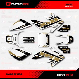 Factory EFX White & Gold Shift Racing Graphics kit Fits 04-12 Honda Crf50 CRF 50 Decal