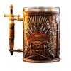 IDECOR Taza Tarro 3d Retro Vikingo Gotico Resina Y Acero