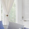 Set of 2 Curtain Tassels Lewondr Flower Motif Linen Magnetic