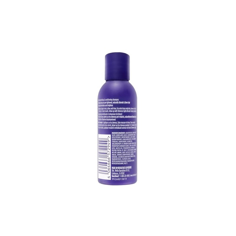 Clairol Shimmer Lights Shampoo Conditioner 2 Ounce (59ml) Travel Size