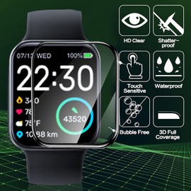 Lamshaw Compatible for Zhizhi Smart Watch Screen Protector, [3 Pack] 3D Full Coverage PET Soft Screen Protector Film Compatible for Zhizhi P72 1.91 Inches Smart Watch (3 PACK)