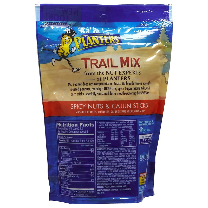 Planters Spicy Nuts & Cajun Sticks Trail Mix 6 Oz