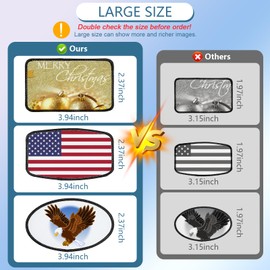 iFForce 20 PCs Sublimation Patches - Large Iron-on Blanks Patch with Black & White Border - Exquisite Fabric Patches for DIY Hats Backpack T-Shirt Project (Rectangle)